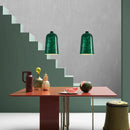 Axyaa Wabi Sabi Retro Green Pendant Lamp for Coffee Shop, Nordic Art Style E27 Handmade Metal Droplight