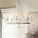 Axyaa Antique White Vintage Ceiling Chandelier E14 Pendant Lamp for Bedroom, Living Room, Offices