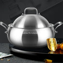 Axya 316 Stainless Steel Soup Pot Steamer for Electromagnetic Furnace, Hot Apple Pot