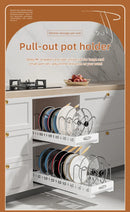 Axyaa Sliding Pot Lid Holder & Pan Rack | Multifunctional Dishes Organizers & Storage