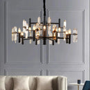 Axyaa Crystal Chandelier Pendant Lights for Luxury Living Room & Dining Room Lighting