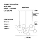 Axyaa Black White Glass Chandelier: Artistic Bubble LED Lighting for Large Living Room