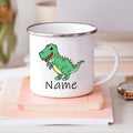 Personalized Dinosaur Coffee Cup for Kids by Axyaa - Custom Name, Birthday Party Favors