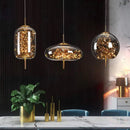 Axyaa Nordic Glass Pendant Light: Modern, Luxury, Small-Sized Design