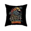 Axyaa Halloween Skull Cat Pumpkin Bat Castle Pillowcase 45x45cm