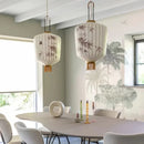Axyaa Zen Fabric LED Pendant Chandelier for Living Room Bedroom Decor