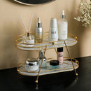 Axyaa Gold Vanity Organizer for Bathroom Coutertop and Makeup Storage