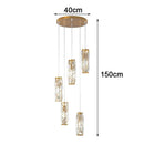Axyaa Crystal Chandelier Pendant Light for Luxury Living Room and Bedroom