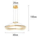 Axyaa Modern Ring LED Pendant Chandeliers for Living Room and Dining Room