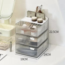 Axyaa Rotating Desk Organizer for Student Dorm Storage, Transparent Multi-Layer Stationery Box
