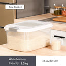 Axyaa Plastic Rice Bucket Grains Storage Box Food Container Kitchen Organizer
