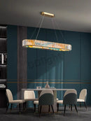 Axyaa Luxury LED Crystal Glass Chandelier for Modern Villa Decor.
