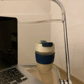 Axyaa Glass Water Bottle with Lid and Straw, Portable for Coffee, Milk, Tea, Juice