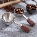 Axyaa Wooden Measuring Spoon Scoop Household Kitchen Tool with Long Handle