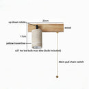 Axyaa Wood Yellow Travertine LED Wall Lamp Up Down Rotate Wall Art Mirror Light