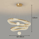 Axyaa Modern LED Chandelier Pendant Light for Dining Room and Living Room