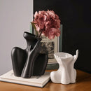 Axyaa Nordic Human Body Ceramic Vase for Stylish Home Decor & Flower Display