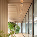 Axyaa Nordic LED Pendant Light Iron Wooden Minimalist Ceiling Fixture