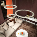 Axyaa Crystal Chandelier for Living Room - Modern Indoor Lighting Fixture