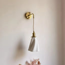 Axyaa Nordic LED Wall Sconce Copper Bedroom Mirror Light Interior Lamparas