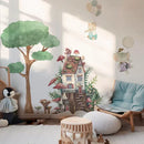 Boho Natural Tropical Plants Wall Stickers by Axyaa, Peel and Stick Removable Wall Art
