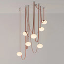 White Glass Chandelier for Home Decor - Axyaa Nordic Design Lighting