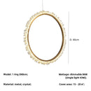 Axyaa Gold Metal LED Chandelier for Modern Home Decor