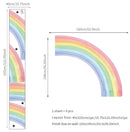 Axyaa Large Rainbow Wall Decal for Kids Rooms - Pastel Boho Design