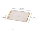Axyaa Plastic Food Storage Tray Breakfast Plate Rectangular Cosmetic Dish