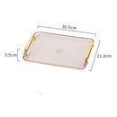 Axyaa Plastic Food Storage Tray Dessert Tea Trays Breakfast Bread Plates
