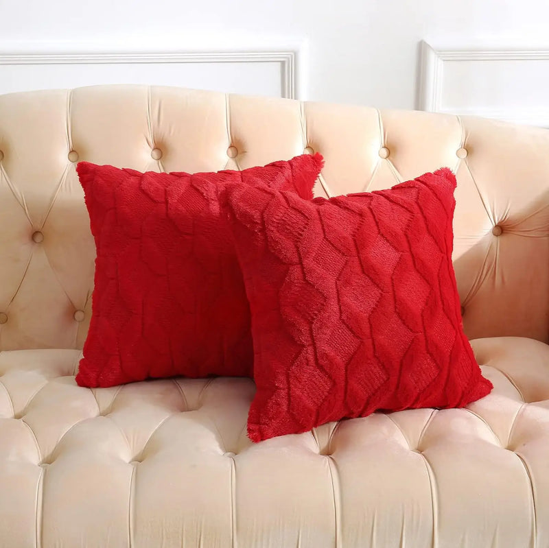Axyaa Beige Throw Pillow Cover 45x45cm - Solid Decorative Cushion for Sofa and Bedroom