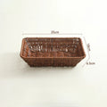 Axyaa Imitation Rattan Tray Snacks Storage Basket Fruit Tray Kitchen Organizer