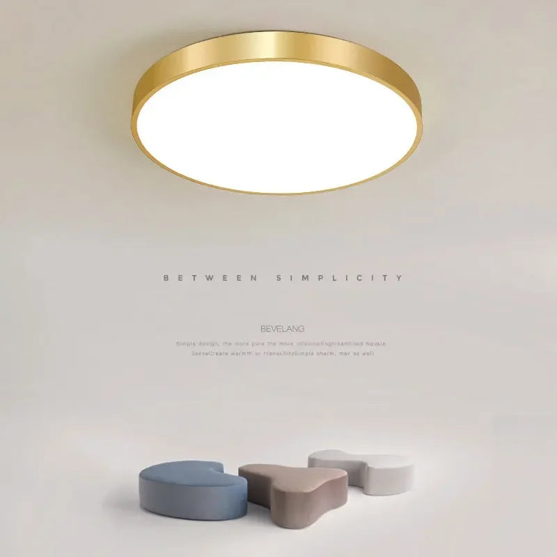 Axya Modern Gold Circular Ceiling Light for Interior Decor Lighting Fixtures