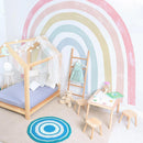 Axyaa Rainbow Wall Decals Peel Stick Fabric Nursery Decor Kids
