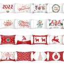 Axyaa Snowman Alphabet Print Pillowcase - Festive Rectangular Cushion Cover