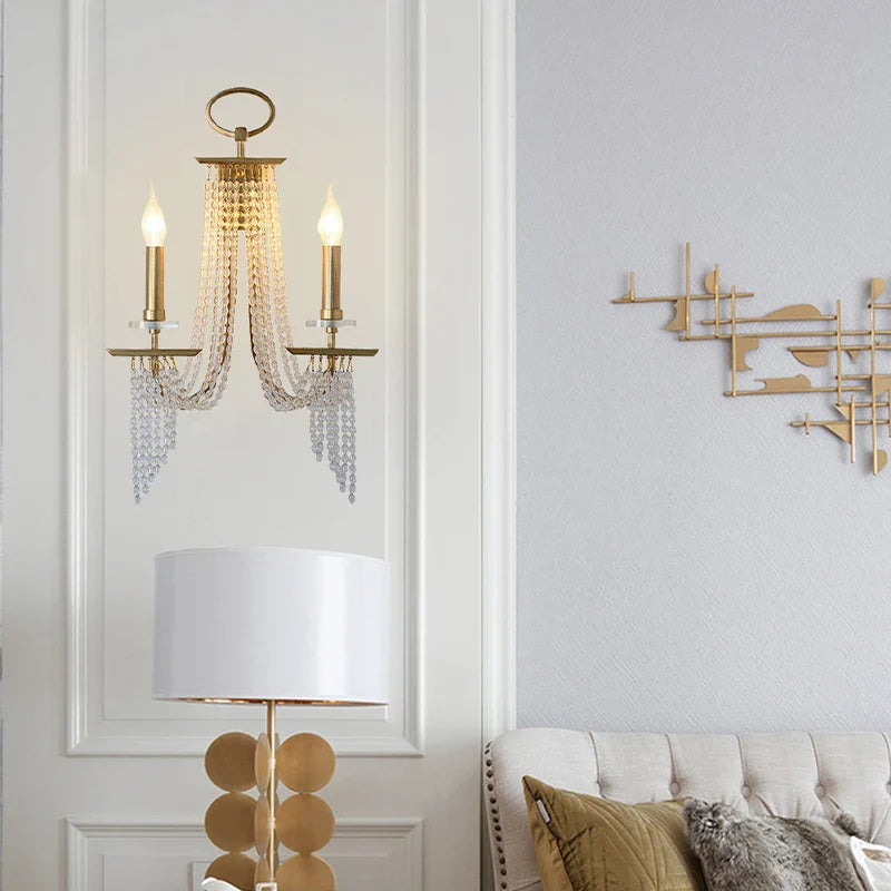 Axyaa Crystal Chandelier: Elegant Luxury Hanging Lamp for Living Room & Dining Room