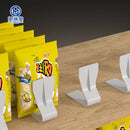Axyaa Magnetic Shelf Bracket with Anti-Reverse Baffle for Supermarket Food Display