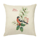 Axyaa Colorful Bird Flower Cushion Cover 45x45cm Linen Pillowcase Office Decoration