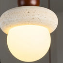 Axyaa Yellow Cave Stone Pendant Lamp - Medieval Cream Style - Wabi Sabi Bedroom Lighting