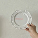 Axyaa Bow Cake & Fruit Salad Plate - Elegant Western Cuisine Dessert & Household Flat Plate