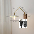 Axyaa Ceramic Wall Lamp Pull Chain Switch Up Down Bedroom Living Room Lighting LED