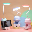 Axyaa Cat LED Desk Lamp with Phone Holder & Color Adjust - Kids Study Lamp