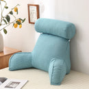 Axyaa Reading Pillow with Removable Linen Cover & Neck Roll for Unmatched Support