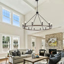 Axyaa Iron Candle Chandelier for Living Room Dining Bedroom