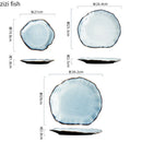 Axyaa Irregular Ceramic Steak Plate Pasta Sushi Dessert Serving Plate Molecular Cuisine