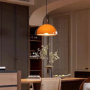 Axyaa Acrylic Lampshade LED Pendant Light - Dark Wood E27 Bulb
