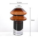Axyaa Mushroom Shape Glass Vase for Home Decoration and Floral Arrangement