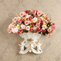 Axyaa Double Angel Vase Wall Hanging with Artificial Flowers for Home Decor