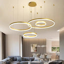 Axyaa Modern Circular Ring LED Ceiling Chandelier for Home Indoor Lighting