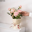 Axyaa Flower Bud Ceramic Vase Set - Aesthetic Room Decor & Table Centerpiece
